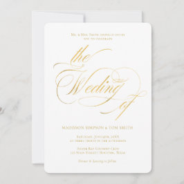 Elegant Minimalist modern Wedding 招待状
