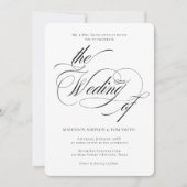 Elegant Minimalist modern Wedding 招待状 (正面)