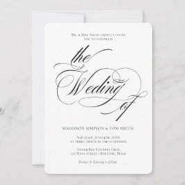 Elegant Minimalist modern Wedding 招待状