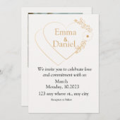 Elegant Minimalist & Modern Wedding Invitations 招待状 (正面/裏面)