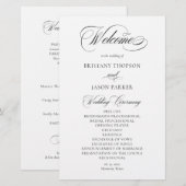 Elegant Minimalist modern Wedding Program (正面/裏面)