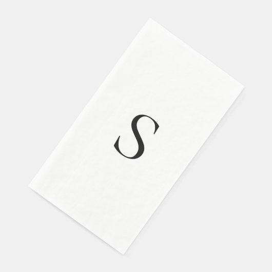 Elegant Minimalist Monogram Black and White  (コーナー)
