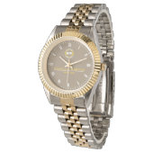 Elegant Minimalist Monogram Couple’s Custom Names 腕時計 (アングル)