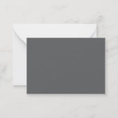 Elegant Minimalist Monogram Gray Two Border ノートカード (裏面)
