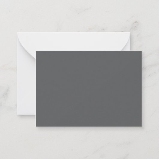 Elegant Minimalist Monogram Gray Two Border ノートカード (裏面)