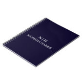 Elegant Minimalist Monogram Professional notebook ノートブック (左側)