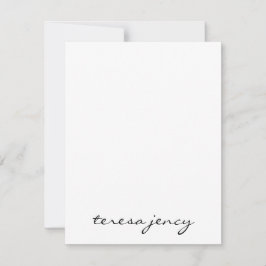 Elegant Minimalist Navy Blue Desk Design ノートカード