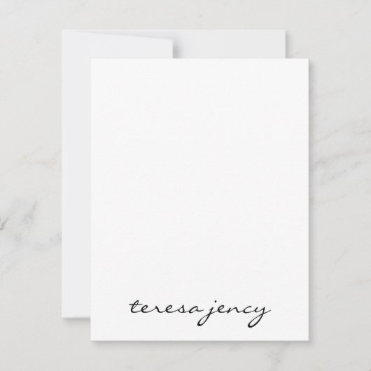 Elegant Minimalist Navy Blue Desk Design ノートカード (正面)