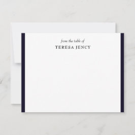 Elegant Minimalist Navy Blue Desk Design ノートカード
