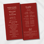 Elegant Minimalist Old Money Bold Red Wedding