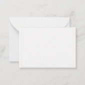 Elegant Minimalist Olive Green Border Note Card ノートカード (裏面)