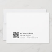 Elegant Minimalist One Photo QR code Wedding セーブザデート (裏面)