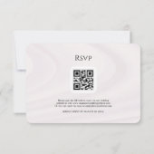 Elegant Minimalist Orchid Wedding RSVP Card (裏面)