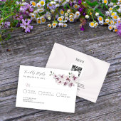 Elegant Minimalist Orchid Wedding RSVP Card
