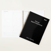 Elegant Minimalist Personalized Logo Black Planner プランナー手帳 (ディスプレー)
