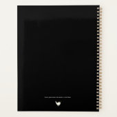Elegant Minimalist Personalized Logo Black Planner プランナー手帳 (裏面)