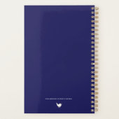Elegant Minimalist Personalized Logo Blue Planner プランナー手帳 (裏面)