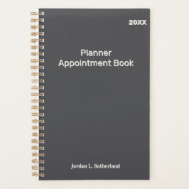 Elegant Minimalist Personalized Logo Gray  プランナー手帳