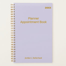 Elegant Minimalist Personalized Logo Pale Purple  プランナー手帳