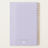 Elegant Minimalist Personalized Logo Pale Purple  プランナー手帳 (裏面)