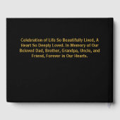 Elegant Minimalist Photo Classic Memorial Funeral ゲストブック (裏面)