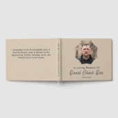 Elegant Minimalist Photo Classic Memorial Funeral ゲストブック (全面)