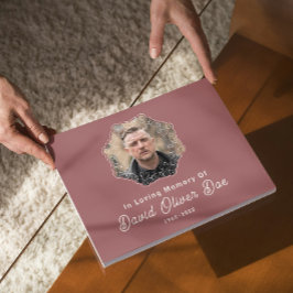 Elegant Minimalist Photo Classic Memorial Funeral ゲストブック