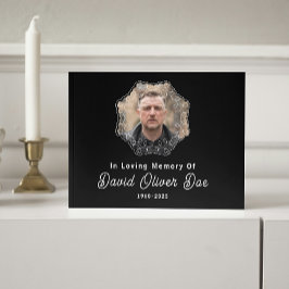 Elegant Minimalist Photo Classic Memorial Funeral ゲストブック