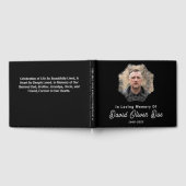 Elegant Minimalist Photo Classic Memorial Funeral ゲストブック (全面)