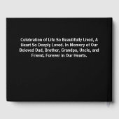 Elegant Minimalist Photo Classic Memorial Funeral ゲストブック (裏面)