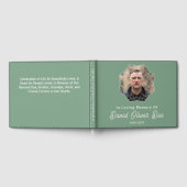 Elegant Minimalist Photo Classic Memorial Funeral ゲストブック (全面)