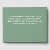 Elegant Minimalist Photo Classic Memorial Funeral ゲストブック (裏面)