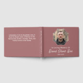 Elegant Minimalist Photo Classic Memorial Funeral ゲストブック (全面)