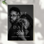 Elegant Minimalist Photo Overlay Wedding セーブザデート