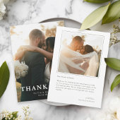 Elegant Minimalist Photo Wedding サンキューカード