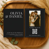 Elegant Minimalist Photo Wedding 招待状