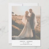 Elegant Minimalist Photo wedding Save The Date セーブザデート (正面)