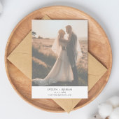 Elegant Minimalist Photo wedding Save The Date セーブザデート