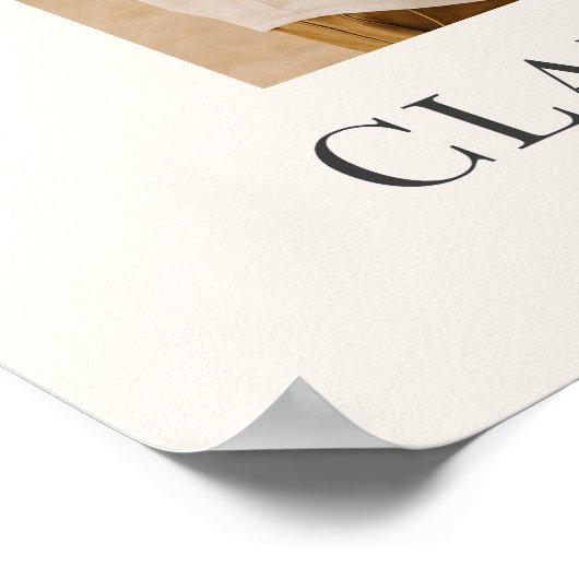 Elegant Minimalist Photo Wedding Welcome  ポスター (角)