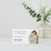 Elegant Minimalist Photography Business Card 名刺 (スタンド正面)