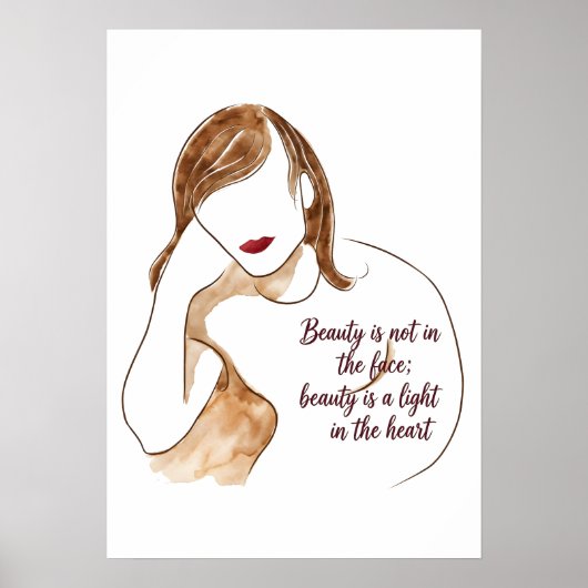 Elegant Minimalist Portrait with Quote ポスター (正面)