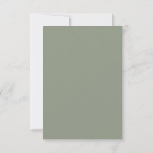 Elegant Minimalist Sage Green Rehearsal Dinner   招待状 (裏面)