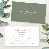 Elegant Minimalist Sage Green Sophisticated 名刺