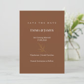 Elegant Minimalist Save the Date Card | Modern セーブザデート (スタンド正面)