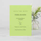 Elegant Minimalist Save the Date Card | Modern セーブザデート (スタンド正面)
