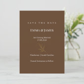 Elegant Minimalist Save the Date Card | Modern セーブザデート (スタンド正面)