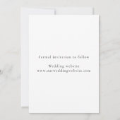 Elegant Minimalist Save the Date Wedding Card セーブザデート (裏面)