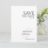 Elegant Minimalist Save The Date Wedding Card 招待状 (スタンド正面)