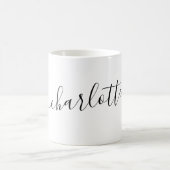 Elegant Minimalist Script Modern Name Personalized コーヒーマグカップ (中央)