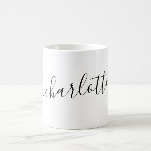 Elegant Minimalist Script Modern Name Personalized コーヒーマグカップ (中央)